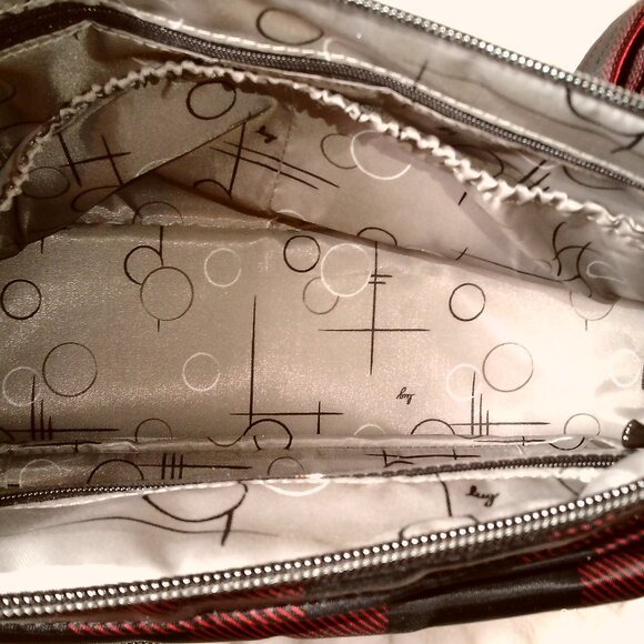 Lug Stretch Crossbody Bags in Buffalo Check and Snowman Trees - Picture 10 of 12